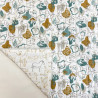 Printed Quilted Cotton SAMON 1B / MASSOA 1B Camel / White